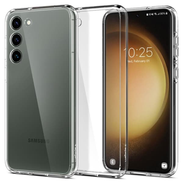 Spigen Galaxy S23 Skal Ultra Hybrid - Crystal Clear