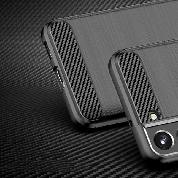 Galaxy S23 Plus Skal Carbon Silicone Flexible - Svart