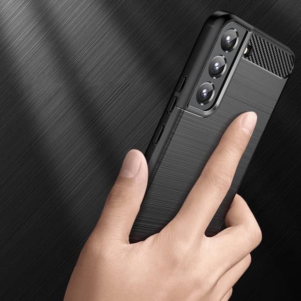 Galaxy S23 Plus Skal Carbon Silicone Flexible - Svart