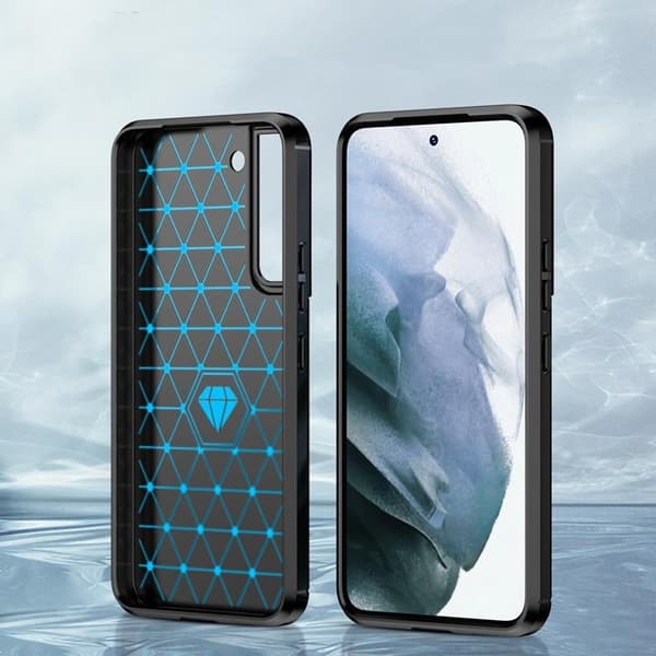 Galaxy S23 Plus Skal Carbon Silicone Flexible - Svart