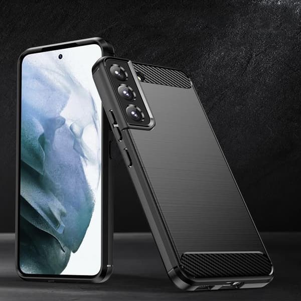 Galaxy S23 Plus Skal Carbon Silicone Flexible - Svart