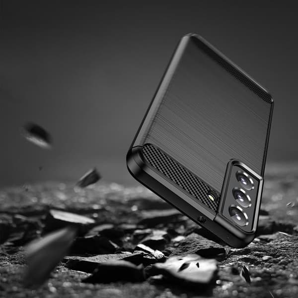 Galaxy S23 Plus Skal Carbon Silicone Flexible - Svart