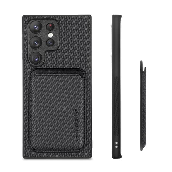 Galaxy S23 Ultra Skal Korthållare Detachable - Svart