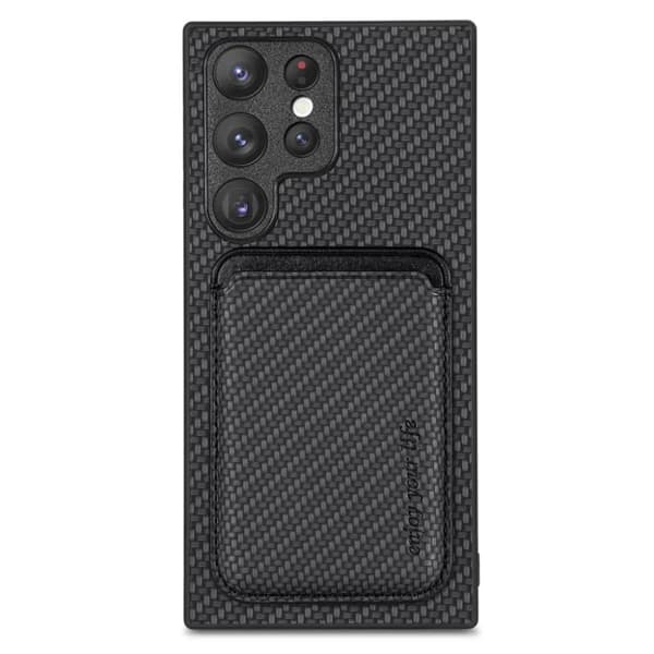Galaxy S23 Ultra Skal Korthållare Detachable - Svart