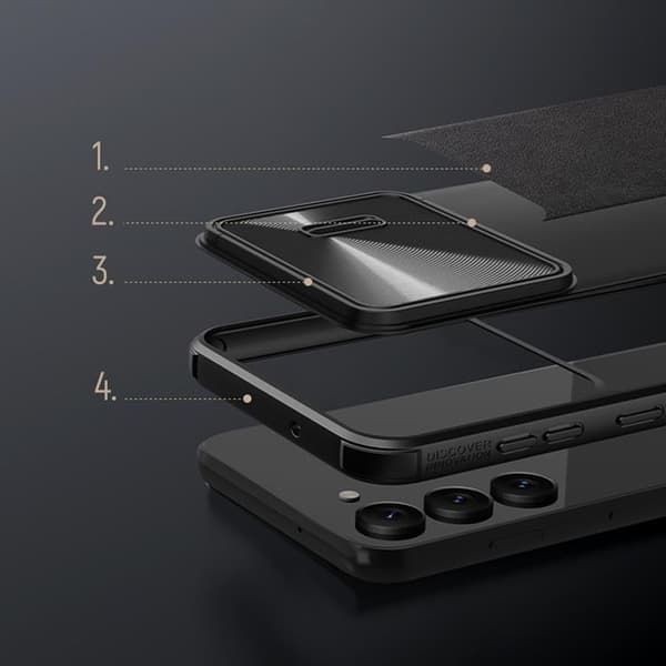 Nillkin Galaxy S23 Ultra Mobilskal CamShield Läder S - Svart