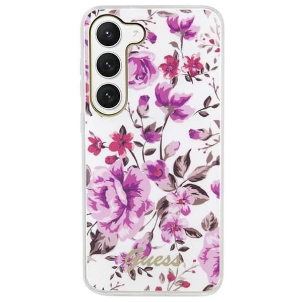 Guess Galaxy S23 Mobilskal Flower Collection - Vit