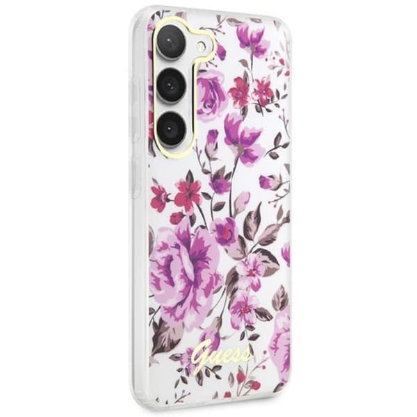 Guess Galaxy S23 Mobilskal Flower Collection - Vit