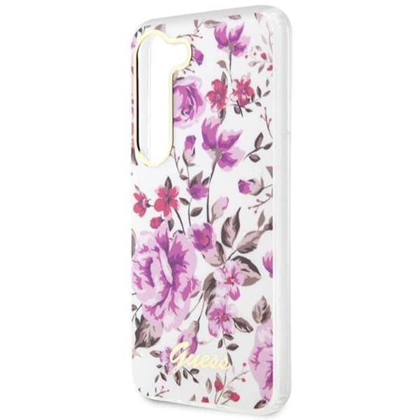 Guess Galaxy S23 Mobilskal Flower Collection - Vit