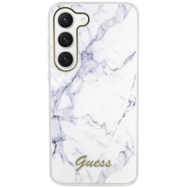 Guess Galaxy S23 Plus Mobilskal Marble - Vit