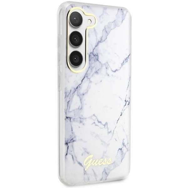 Guess Galaxy S23 Plus Mobilskal Marble - Vit
