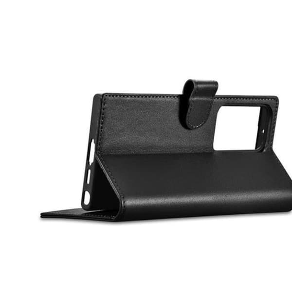 iCarer Galaxy S23 Ultra Plånboksfodral Läder - Svart