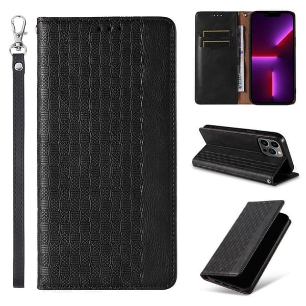 Galaxy S23 Ultra Plånboksfodral Magnet Strap - Svart