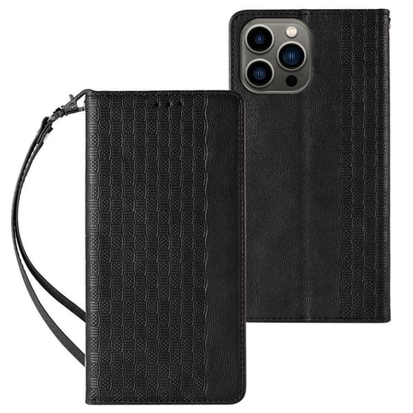 Galaxy S23 Ultra Plånboksfodral Magnet Strap - Svart