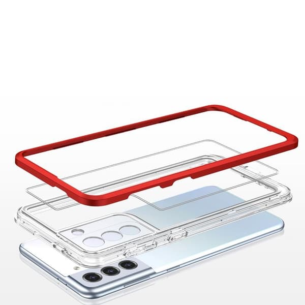 Galaxy S23 Plus Skal Clear 3in1 - Röd