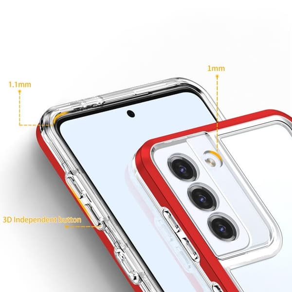 Galaxy S23 Plus Skal Clear 3in1 - Röd