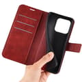 Miniatyrbild 6 av 6: iPhone 15 Pro Max Plånboksfodral Calf Flip Folio - Röd
