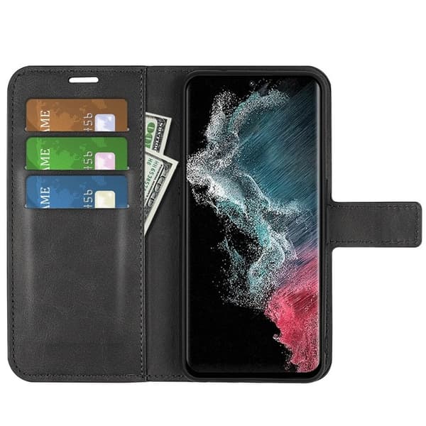 Galaxy S23 Ultra Plånboksfodral Folio Flip - Svart