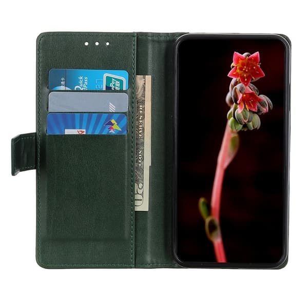KHAZNEH Galaxy S23 Plus Plånboksfodral Stand Flip PU Läder - Grön