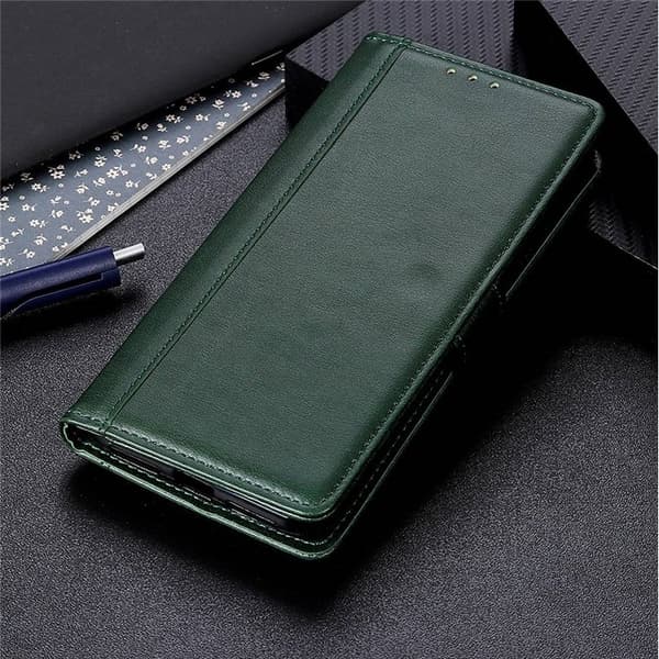 KHAZNEH Galaxy S23 Plus Plånboksfodral Stand Flip PU Läder - Grön