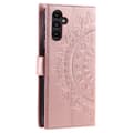 Miniatyrbild 3 av 6: Galaxy A24 4G Plånboksfodral Imprinted Mandala Flower - Rosa Guld