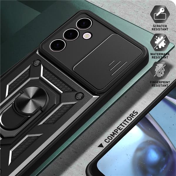 Galaxy A24 4G Mobilskal Ringhållare Kickstand - Svart