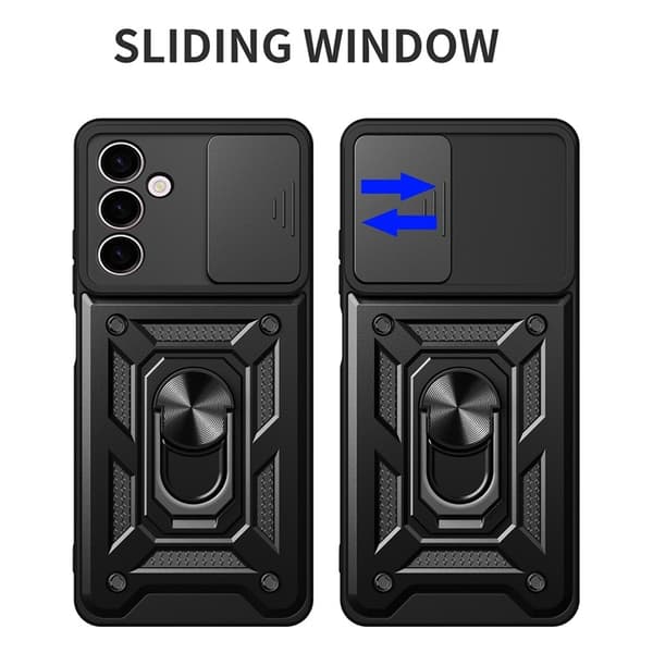 Galaxy A24 4G Mobilskal Ringhållare Kickstand - Svart