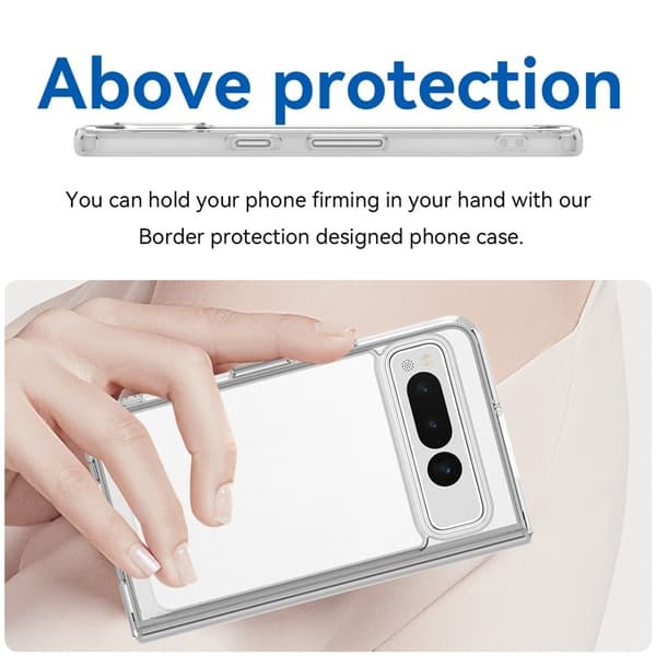 Google Pixel Fold Mobilskal Anti-Scratch TPU + Acrylic - Transparent