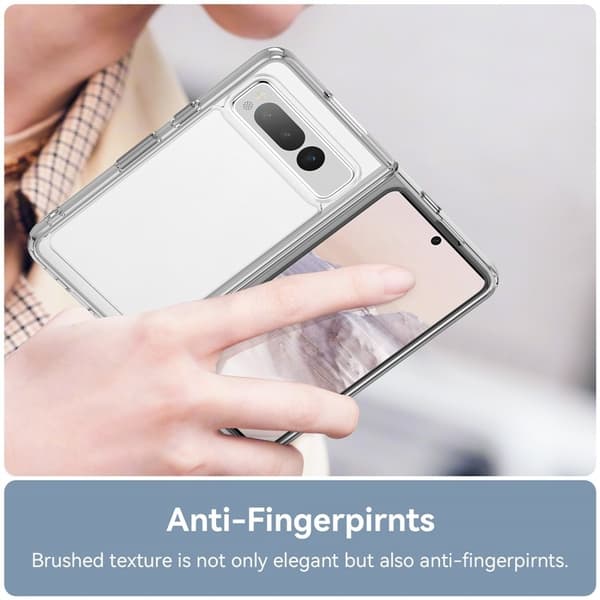 Google Pixel Fold Mobilskal Anti-Scratch TPU + Acrylic - Transparent