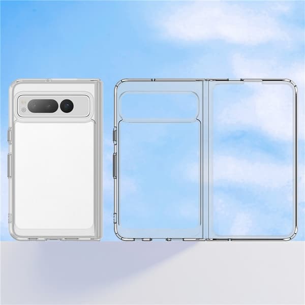 Google Pixel Fold Mobilskal Anti-Scratch TPU + Acrylic - Transparent