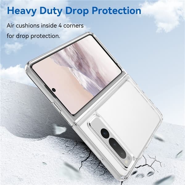 Google Pixel Fold Mobilskal Anti-Scratch TPU + Acrylic - Transparent