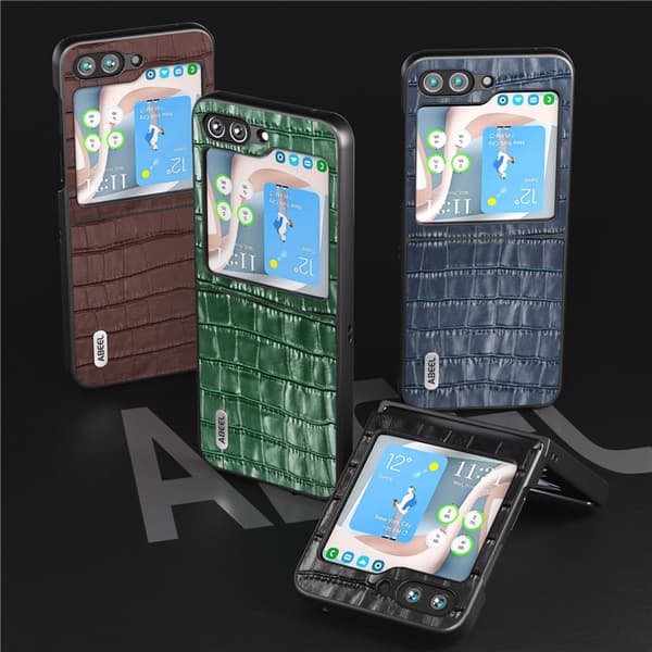 ABEEL Galaxy Z Flip 5 Mobilskal Crocodile Texture - Svart
