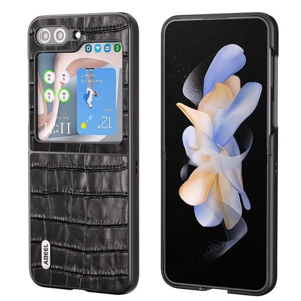 ABEEL Galaxy Z Flip 5 Mobilskal Crocodile Texture - Svart