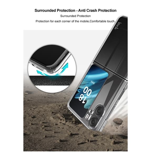 IMAK Oppo Find N2 Flip 5G Mobilskal Air II Pro Anti-Scratch - Clear