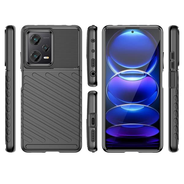 Xiaomi Redmi Note 12 Pro Plus Mobilskal Thunder Armor Silikon - Svart