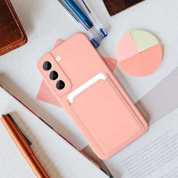 Skal med Kortfack för Samsung A34 5G rosa