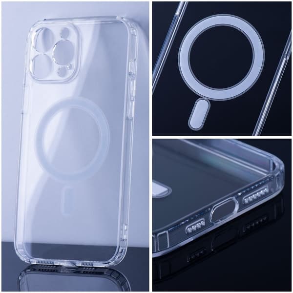 CLEAR Magsafe Cover skal med kameraskydd för iPhone 14 PRO