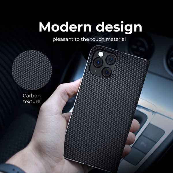 LUNA Carbon Fodral för Samsung A23 5G svart