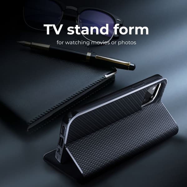 LUNA Carbon Fodral för Samsung A23 5G svart