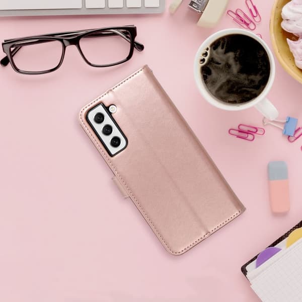 MEZZO plånboksfodral för Samsung A54 5G mandala roséguld