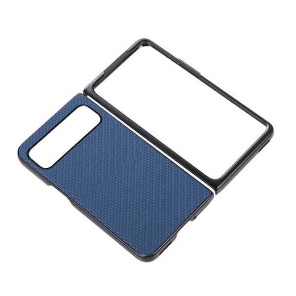 Google Pixel Fold Mobilskal Carbon Fiber PU-Läder - Blå