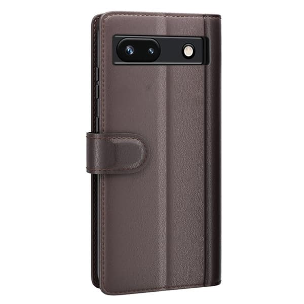 Google Pixel 7A Plånboksfodral Äkta läder Cow - Brun
