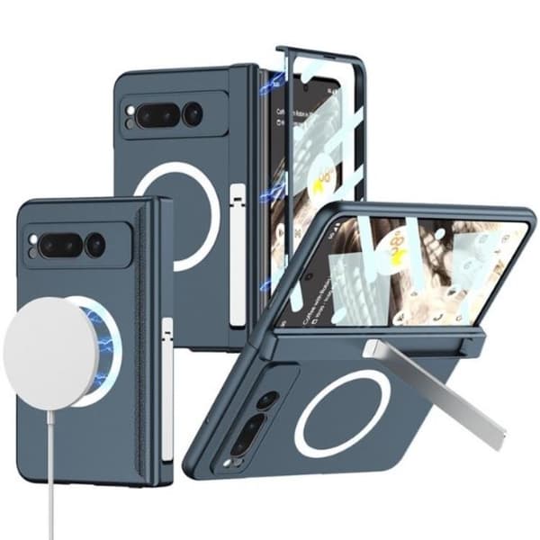 GKK Google Pixel Fold Mobilskal Magsafe Kickstand - Blå