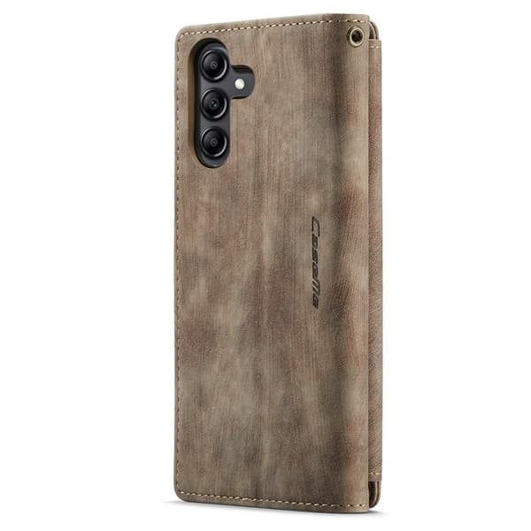 CASEME Galaxy A24 4G Plånboksfodral C30 Zipper - Brun