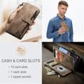 Miniatyrbild 10 av 11: CASEME Galaxy A24 4G Plånboksfodral C30 Zipper - Brun