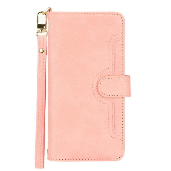 Galaxy A34 5G Plånboksfodral Zipper med Rem - Rosa