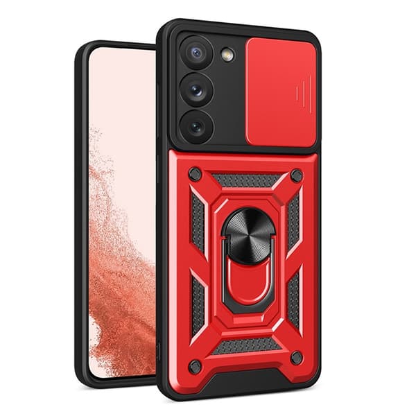 Galaxy S23 Plus Mobilskal Hybrid Armor Camshield - Röd