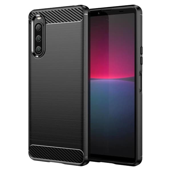 Sony Xperia 10 V Mobilskal Carbon Silikon - Svart