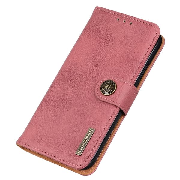 KHAZNEH Galaxy A24 4G Plånboksfodral Cowhide - Rosa