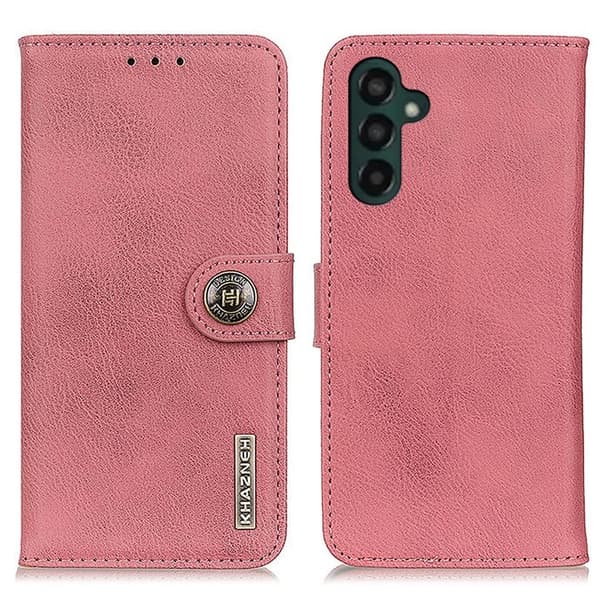 KHAZNEH Galaxy A24 4G Plånboksfodral Cowhide - Rosa