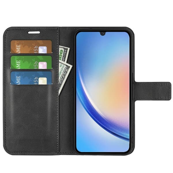 Galaxy A24 4G Plånboksfodral Folio Flip Calf - Svart